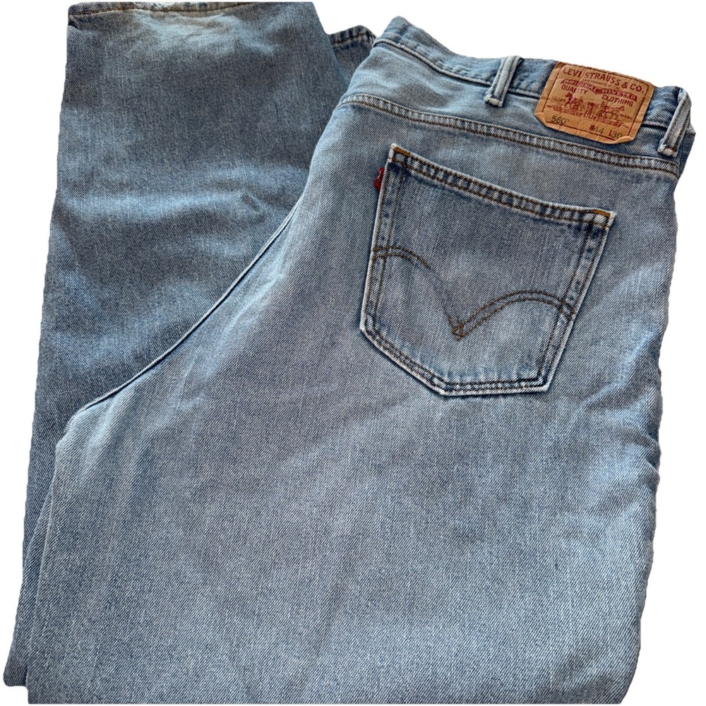 Levi's 560 Jeans Mens 44x30 Blue Comfort Fit Baggy Light Wash Cotton Y2K Denim